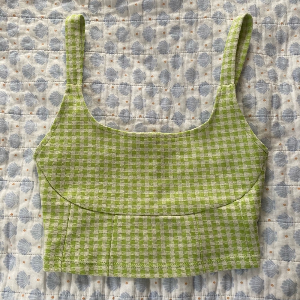 Sarah OBX S1 Zara Gingham Crop Top - Picture 2 of 4